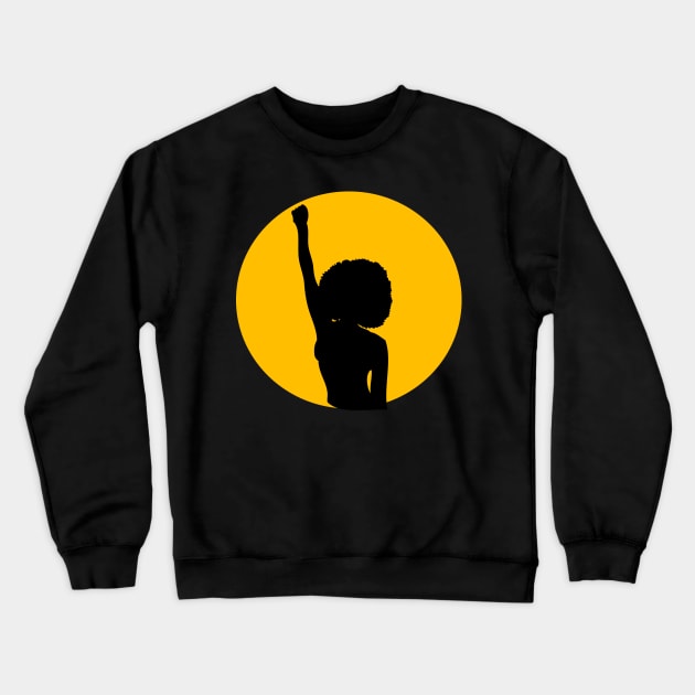 Black Power Fist Crewneck Sweatshirt by Corecustom